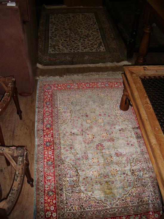 Deer pattern rug & another
